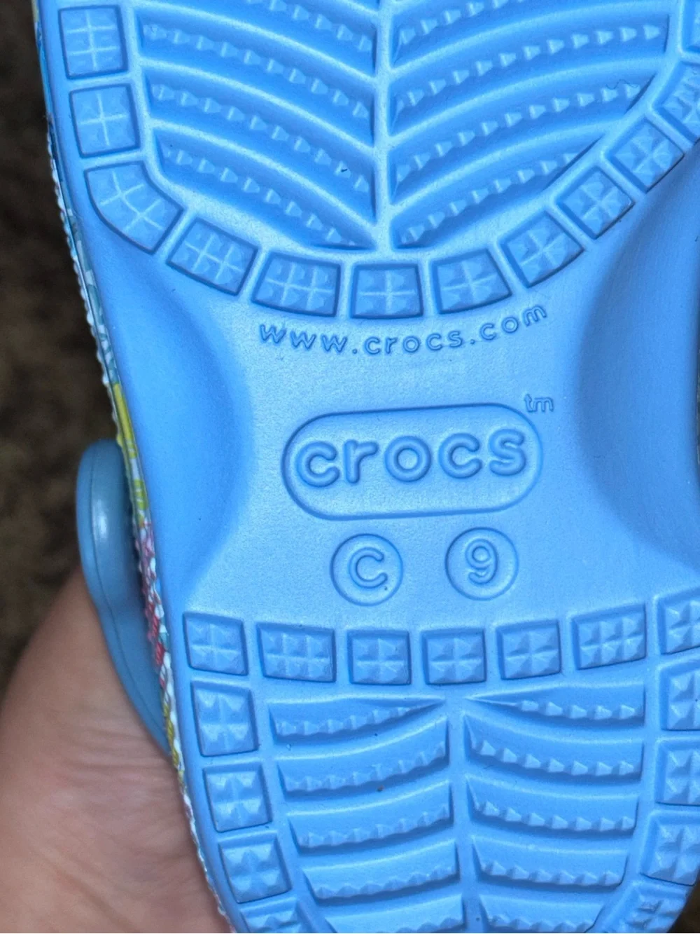 Crocs Kids Classic Clog Disney Stitch Floral Print Blue Size C9 209471-4TB